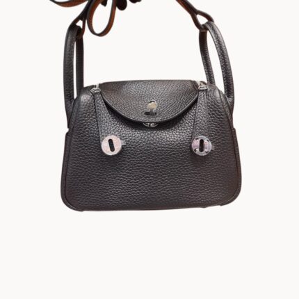 mini Lindy 19cm clemence leather 89 Noir black