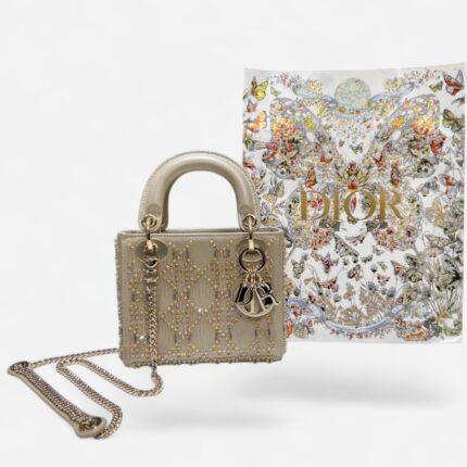 Lady Di Hand-Embroidered Triple-Ribbed Bag